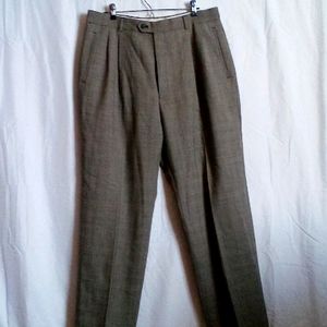 RBM  Men's 100% Wool Pleated,Cuffed Dress Pants  36 x 32
